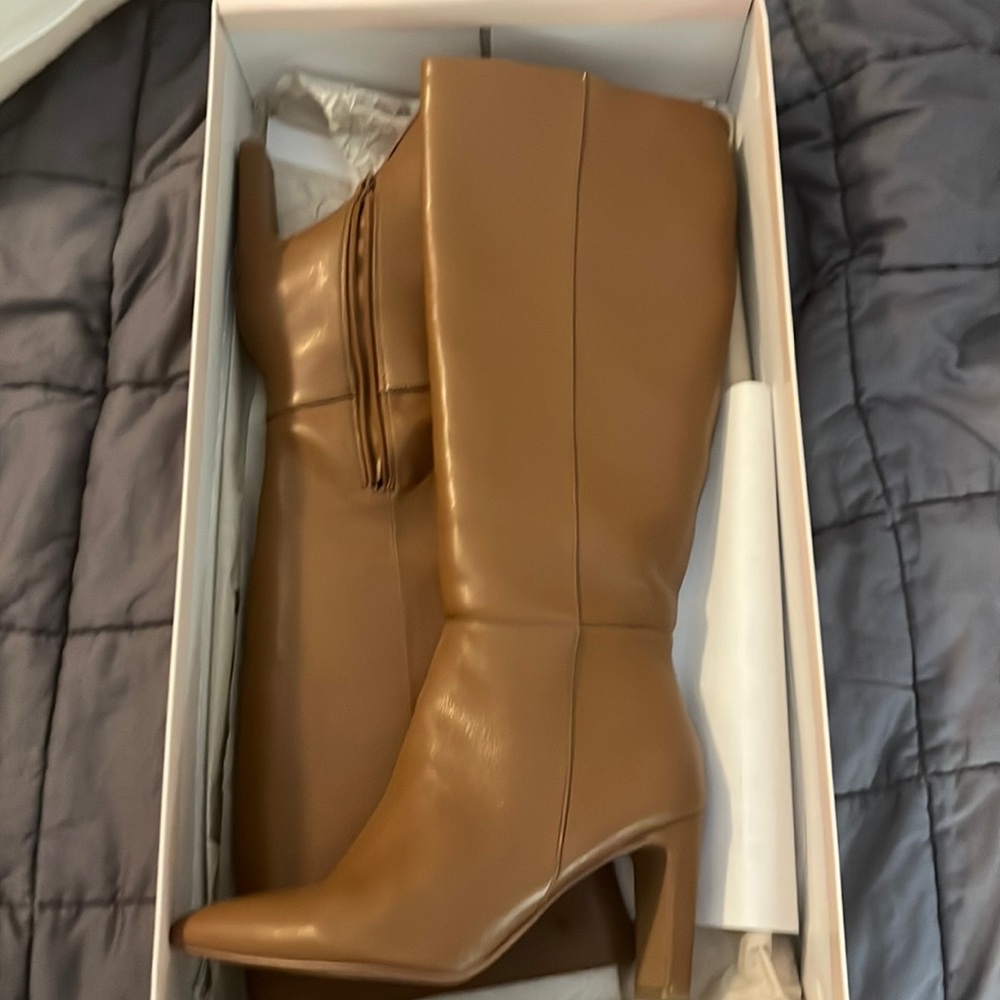 Chinese Laundry camel colored high heel winter boots